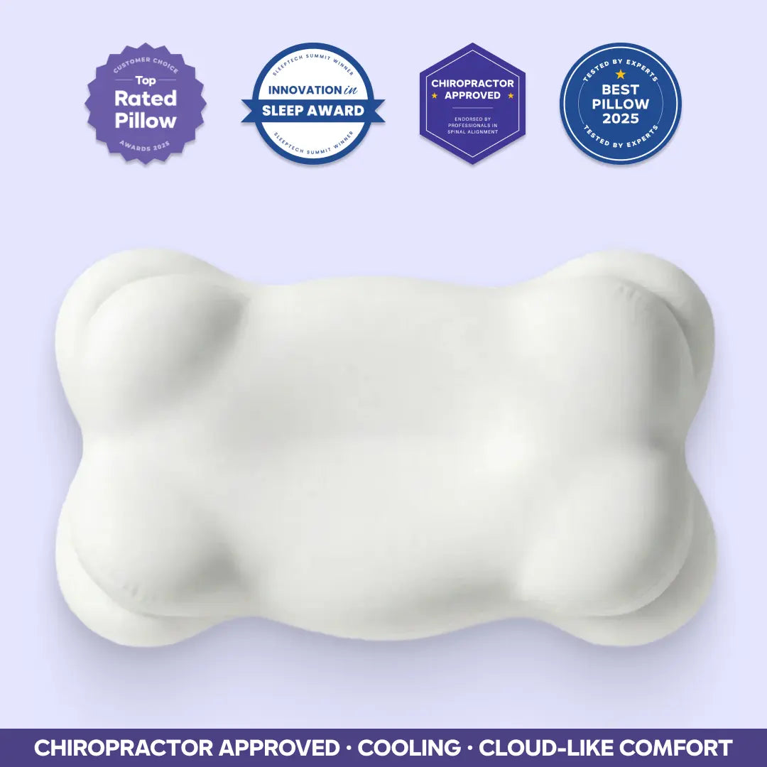 Mellow Sleep | Cloudalign Pillow + FREE Cooling Pillowcase - Ergonomic Cervical Pillow +Dual-Height Memory Foam with Cooling Pillowcase for Side Back & Stomach Sleepers Best Pillow 2025 Awarded