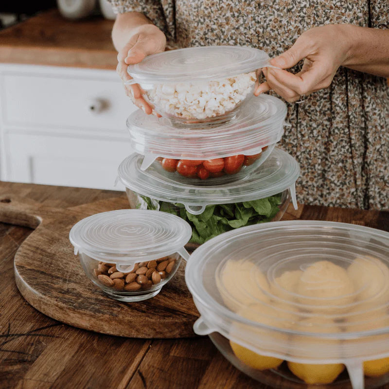 FreshLock™ Silicone Stretch Lids (Reusable Food Saver Set)